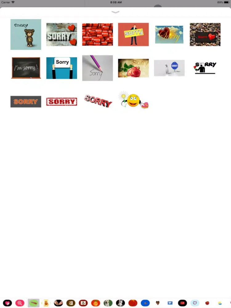 My I'm Sorry Sticker Pack iPad 应用截图
