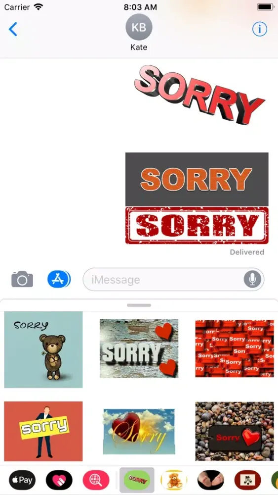 My I'm Sorry Sticker Pack应用截图