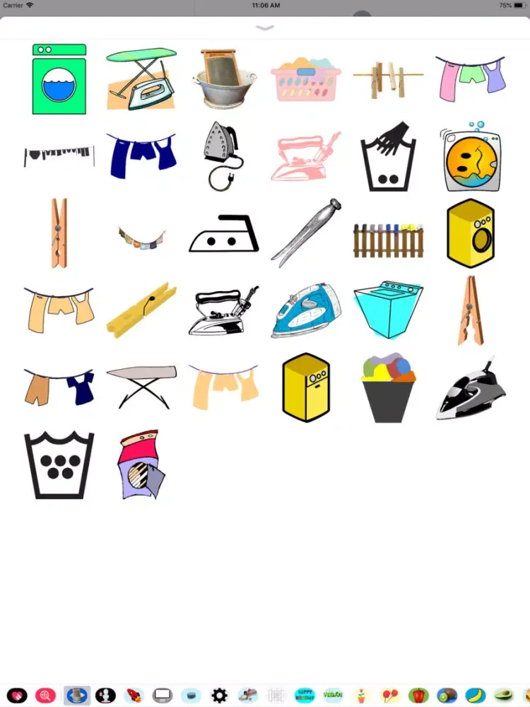 Lotsa Laundry Stickers iPad  Screenshots