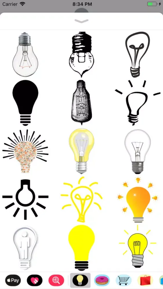 Ảnh chụp màn hình của Lightbulb Stickers