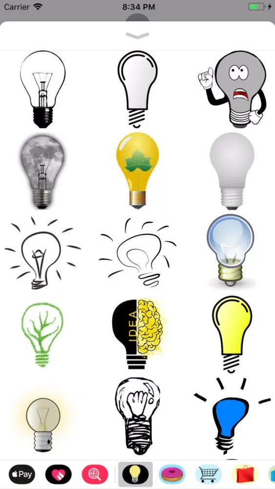 Ảnh chụp màn hình của Lightbulb Stickers