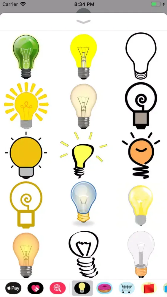 Ảnh chụp màn hình của Lightbulb Stickers