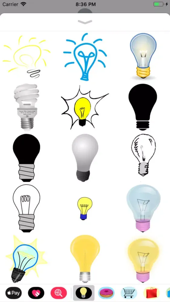 Ảnh chụp màn hình của Lightbulb Stickers