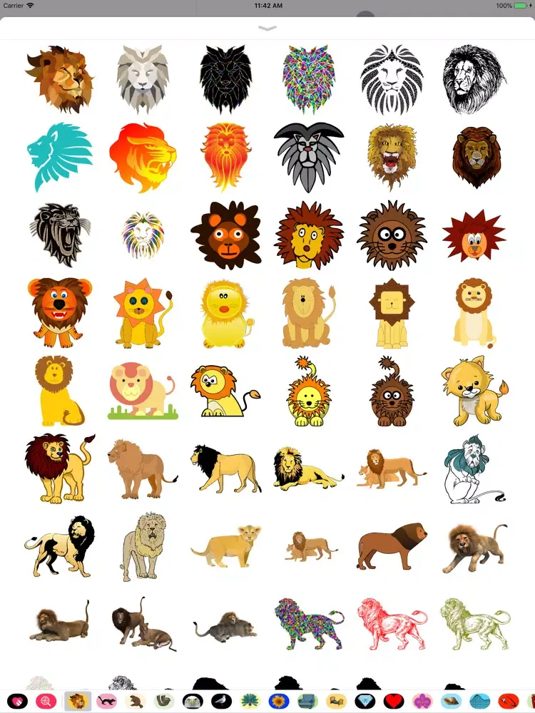 Lion Stickers iPad  سکرین شاٹس
