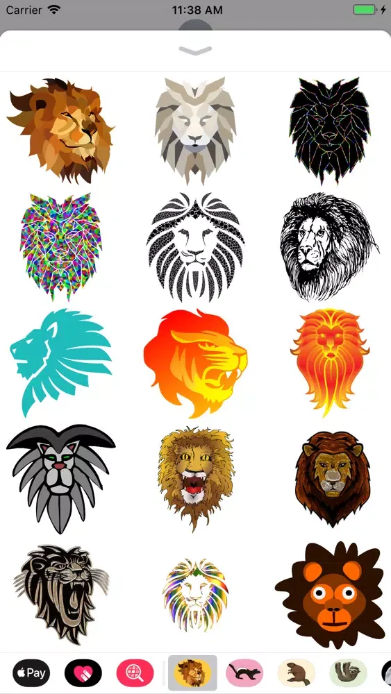 Lion Stickers سکرین شاٹس