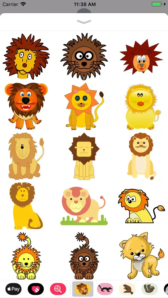 Lion Stickers سکرین شاٹس