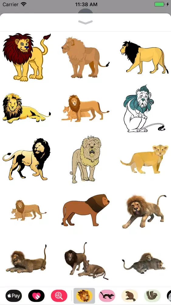 Lion Stickers سکرین شاٹس