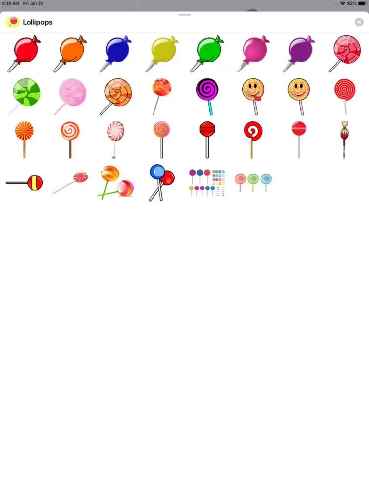 Sweet Lollipop Stickers iPad  سکرین شاٹس