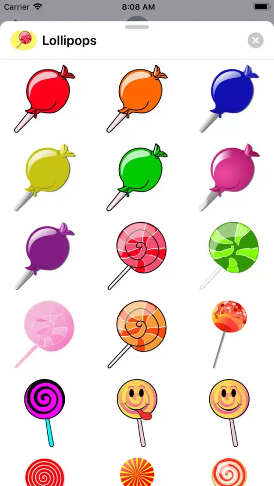 Sweet Lollipop Stickers سکرین شاٹس
