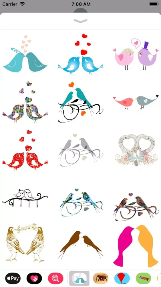 My Love Bird Sticker Pack स्क्रीनशॉट