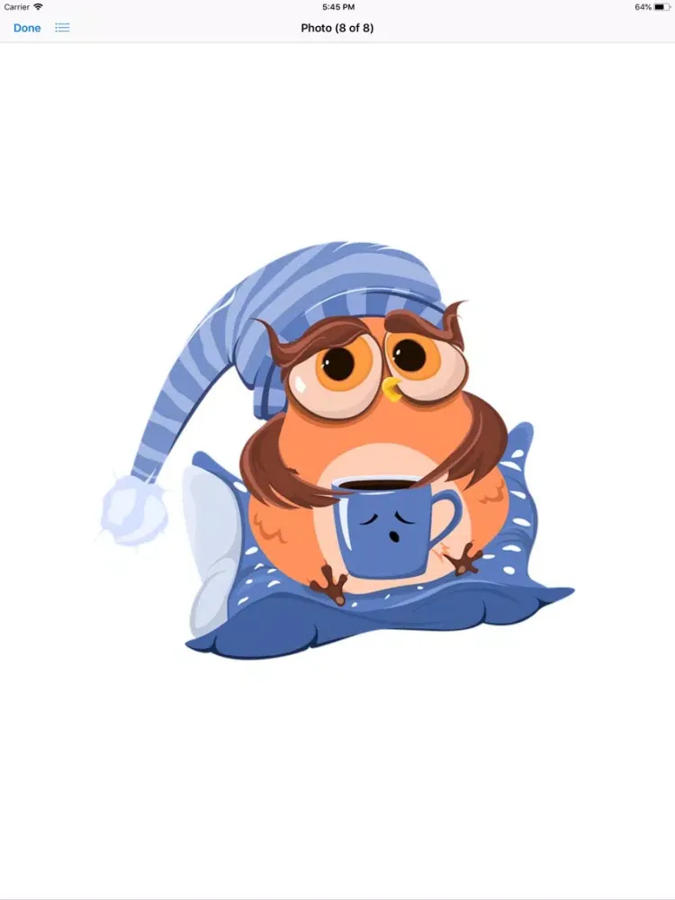 Wise Old Owl Stickers iPad  স্ক্রিনশট