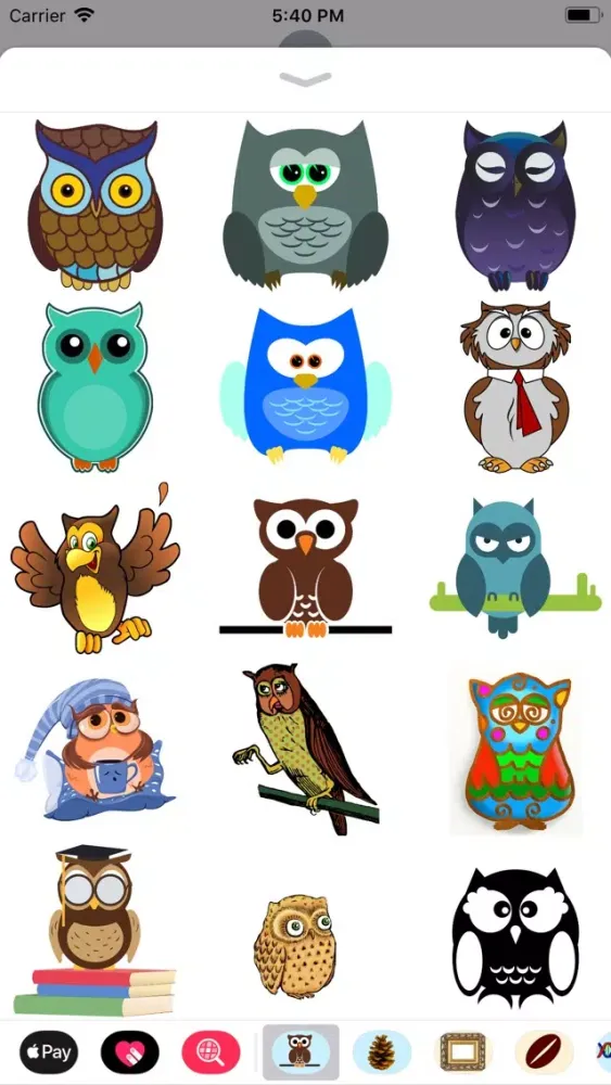 Wise Old Owl Stickers স্ক্রিনশট