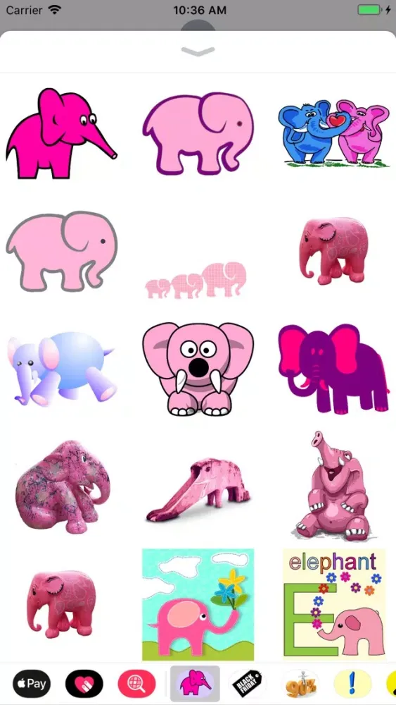 صور Pink Elephant Sticker Pack