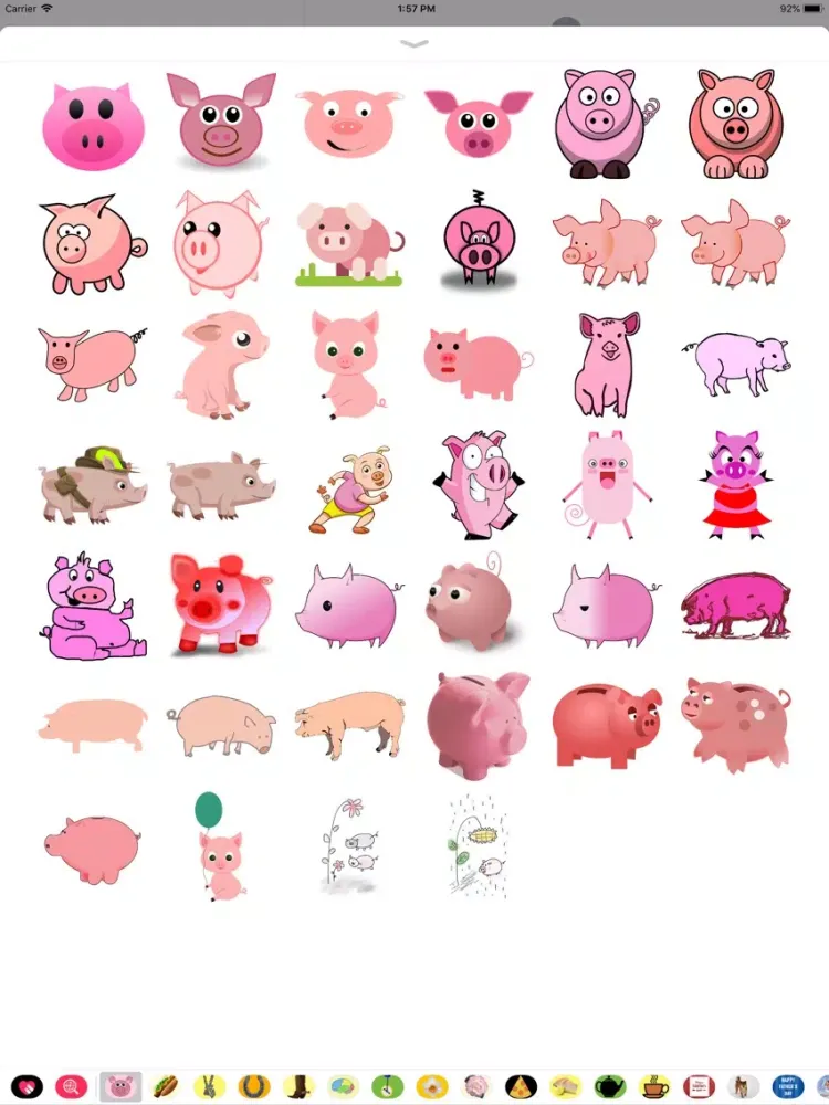 Captures d'écran de Pink Pig Sticker Pack iPad 