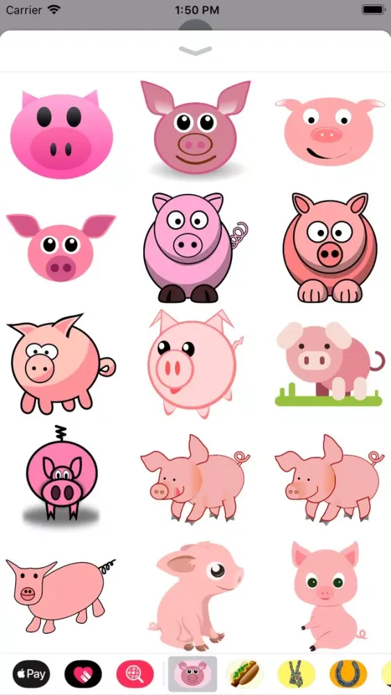 Captures d'écran de Pink Pig Sticker Pack