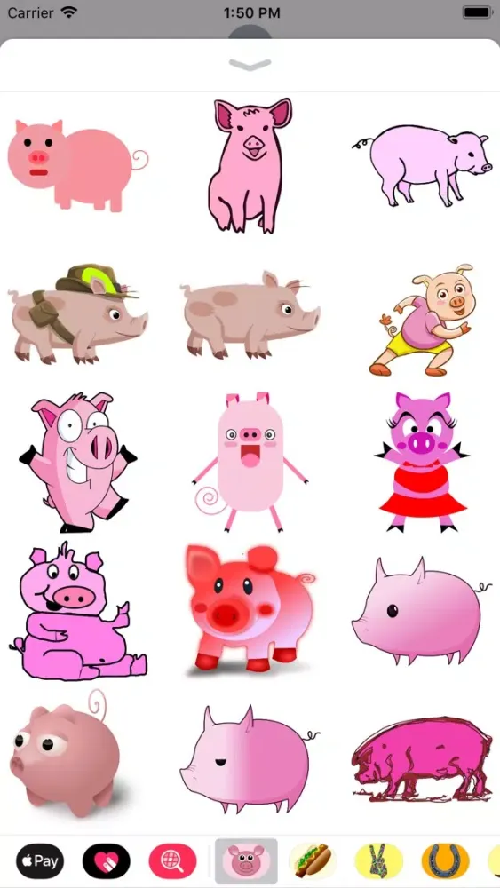 Captures d'écran de Pink Pig Sticker Pack