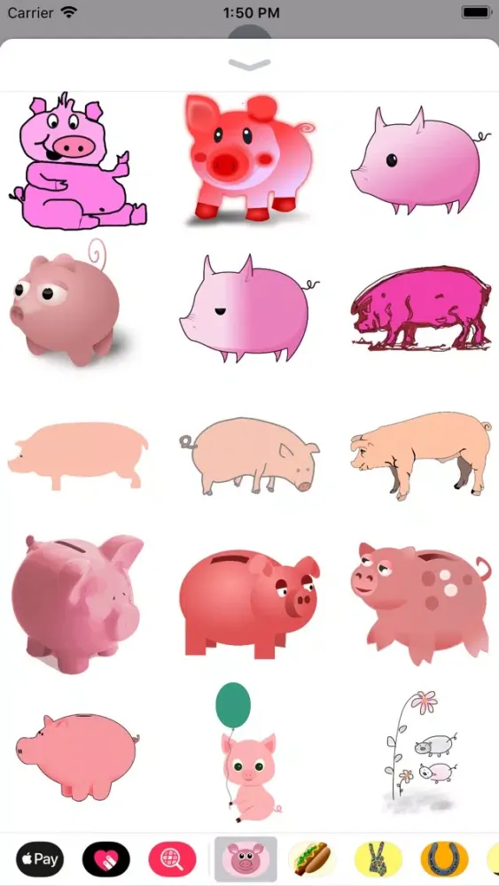 Captures d'écran de Pink Pig Sticker Pack