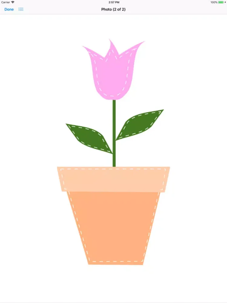 Zrzuty ekranu Potted Tulip Stickers iPad 