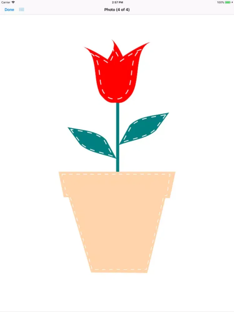 Zrzuty ekranu Potted Tulip Stickers iPad 