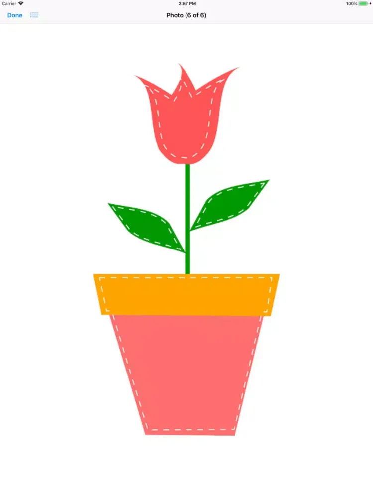 Zrzuty ekranu Potted Tulip Stickers iPad 