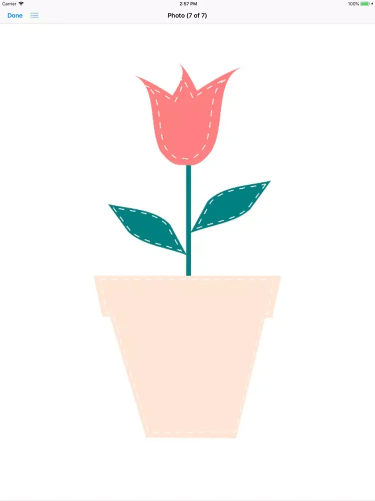 Zrzuty ekranu Potted Tulip Stickers iPad 
