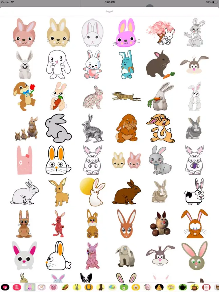 Bunny Rabbit Sticker Pack iPad  スクリーンショット