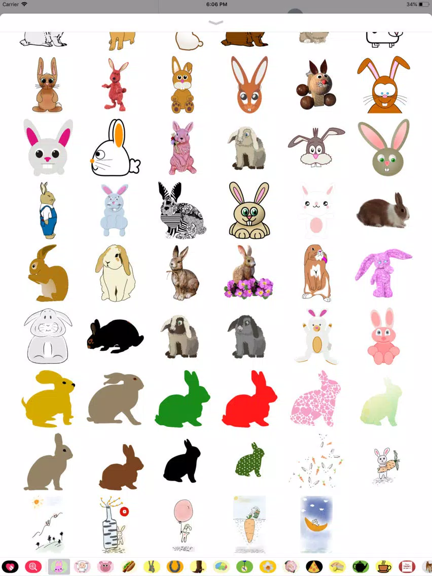 تصاویر Bunny Rabbit Sticker Pack iPad 