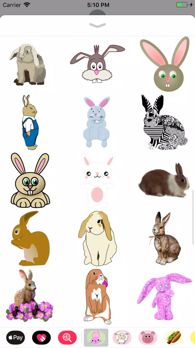 تصاویر Bunny Rabbit Sticker Pack