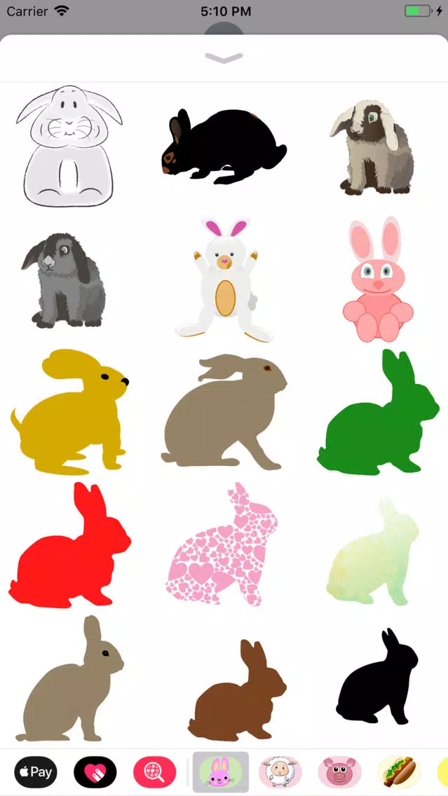 تصاویر Bunny Rabbit Sticker Pack