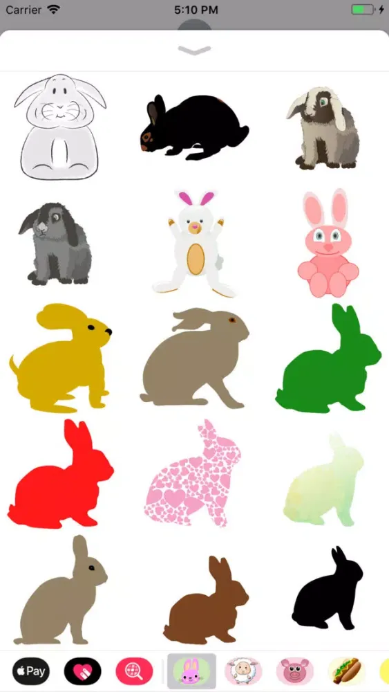 Bunny Rabbit Sticker Pack スクリーンショット