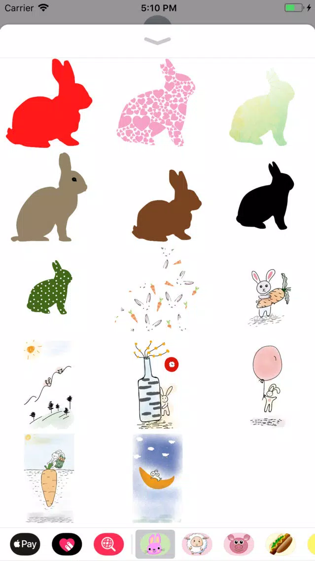تصاویر Bunny Rabbit Sticker Pack