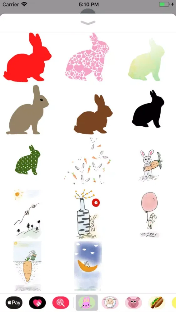 Bunny Rabbit Sticker Pack スクリーンショット