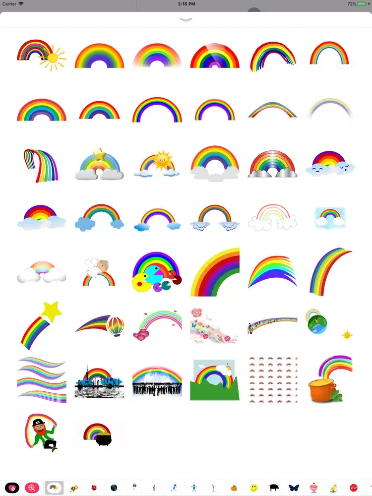 Tangkapan layar My Rainbow Sticker Pack iPad 
