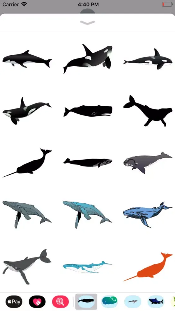 Real Whale Stickers سکرین شاٹس