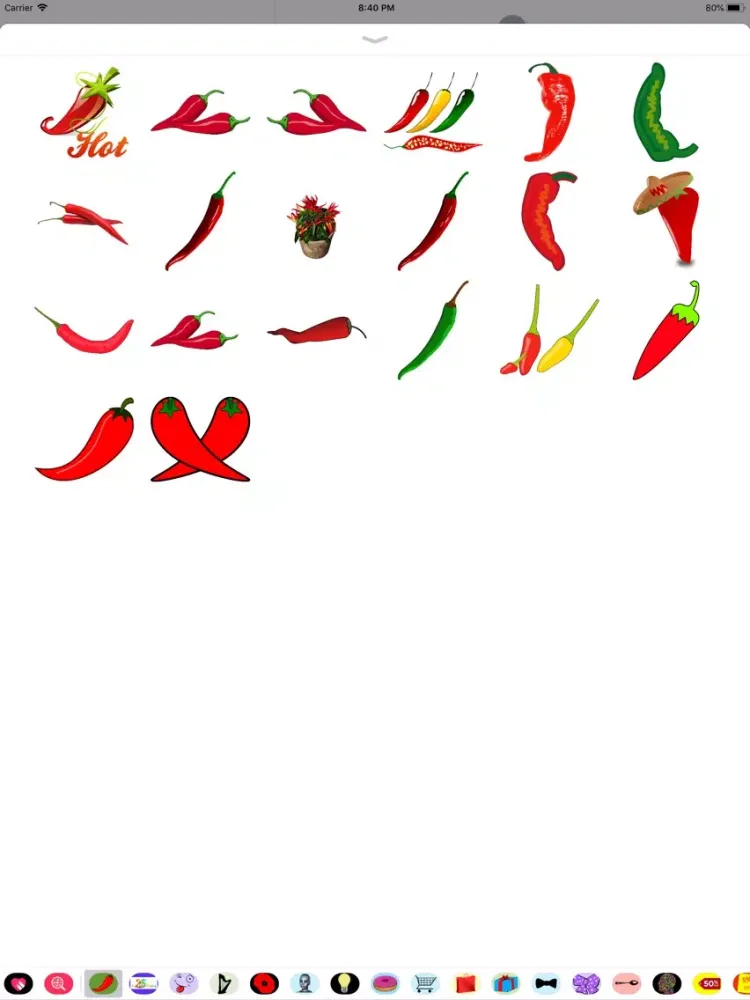 Hot Pepper Stickers iPad  স্ক্রিনশট