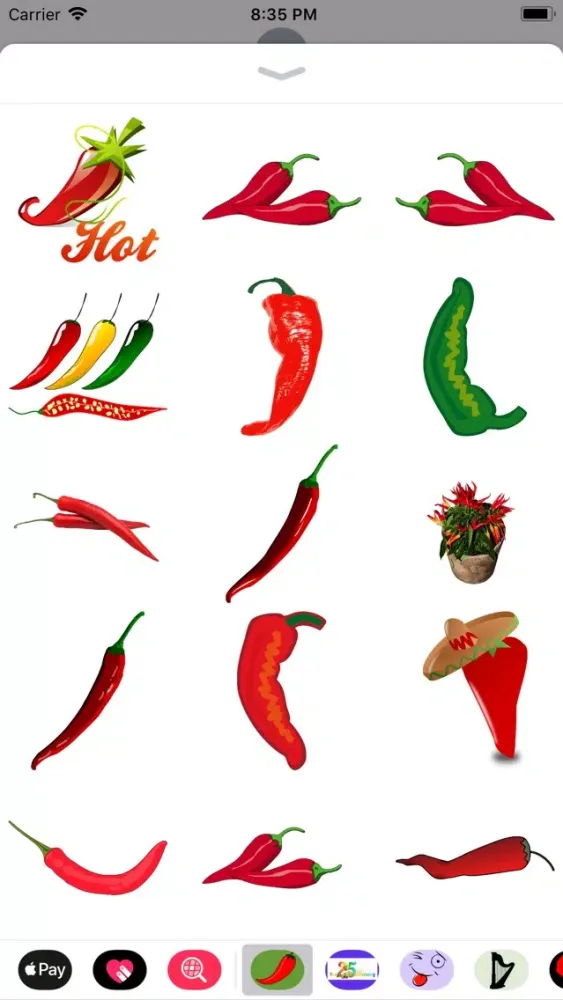 Hot Pepper Stickers স্ক্রিনশট