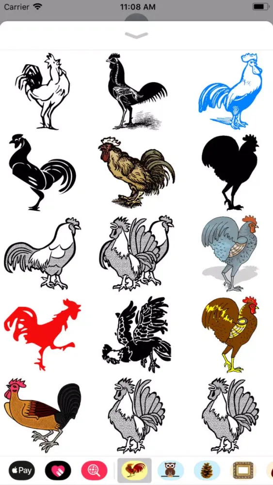 تصاویر Raucous Rooster Stickers