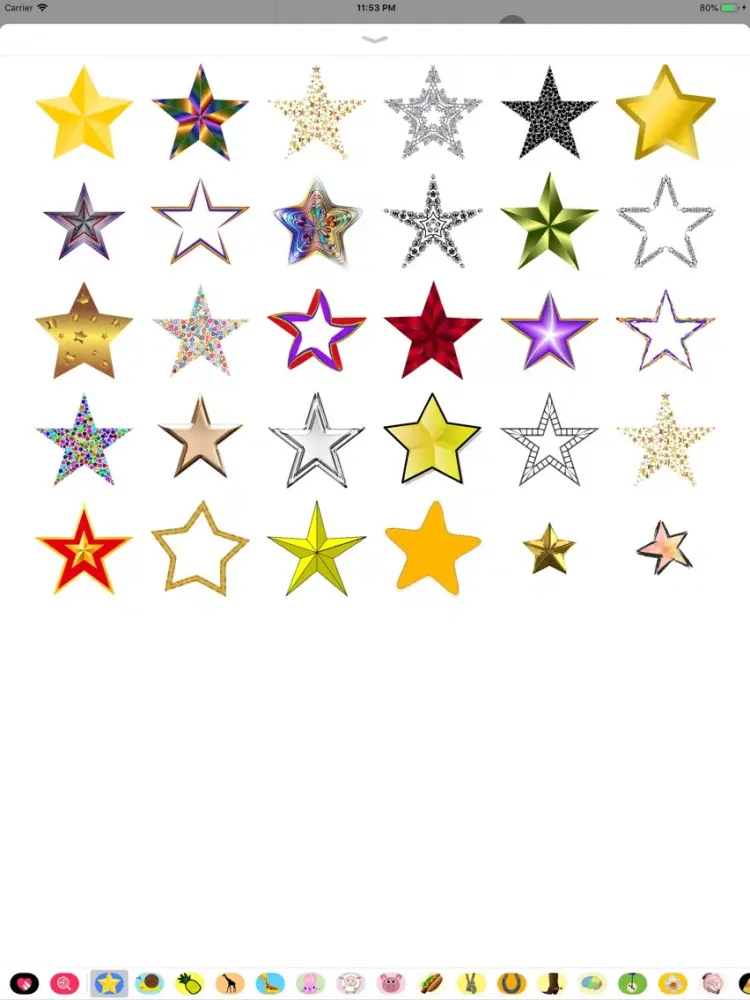 Captures d'écran de Shining Star Sticker Pack iPad 