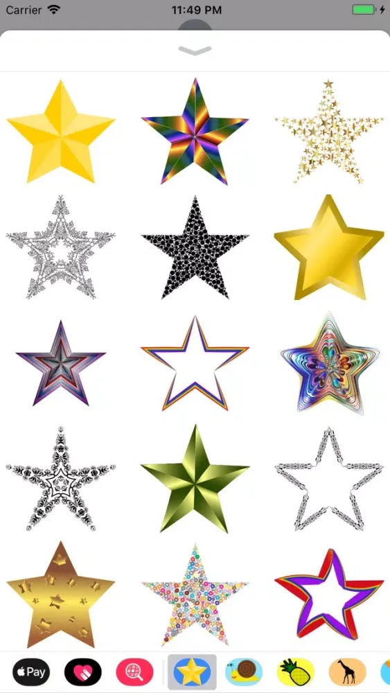 Captures d'écran de Shining Star Sticker Pack