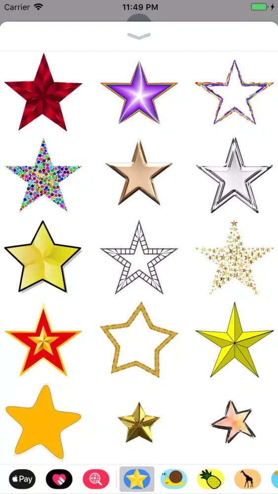Captures d'écran de Shining Star Sticker Pack