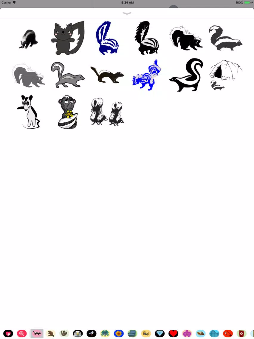 Sweet Skunk Stickers iPad 应用截图