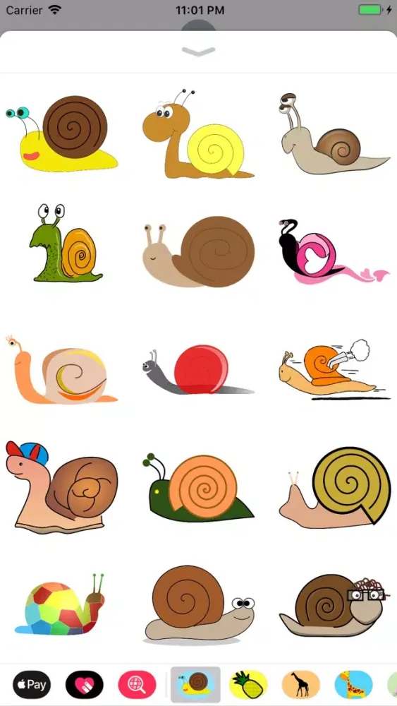 Slow Poke Snail Sticker Pack স্ক্রিনশট