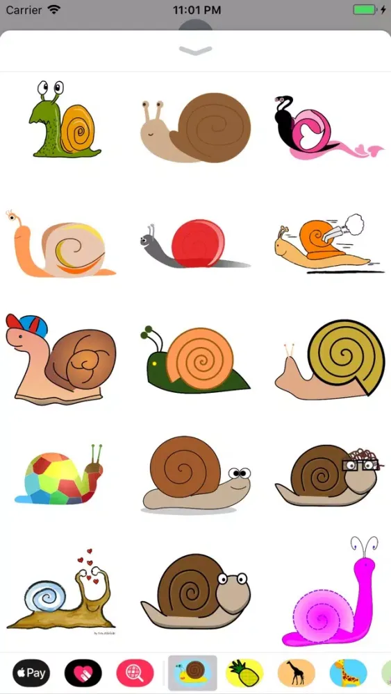 Slow Poke Snail Sticker Pack স্ক্রিনশট