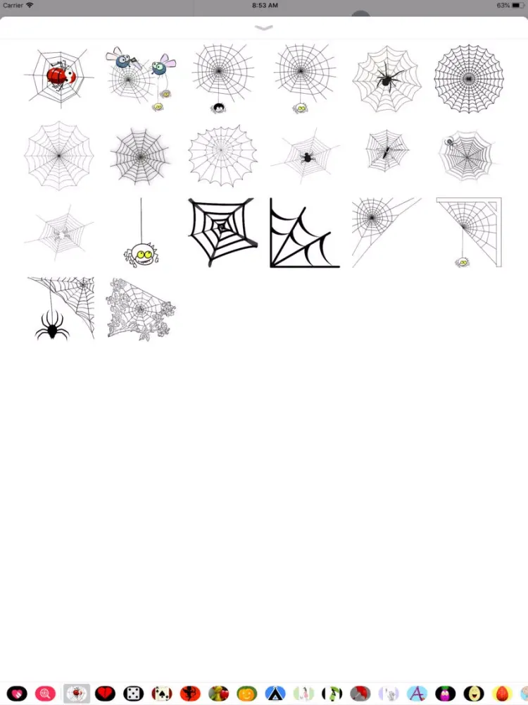 Ảnh chụp màn hình của My Spiderweb Sticker Pack iPad 