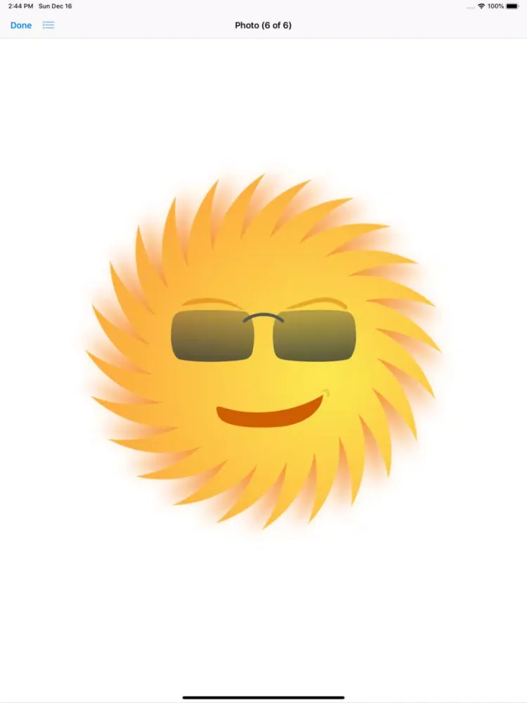 Sunny Sun Stickers iPad  Screenshots