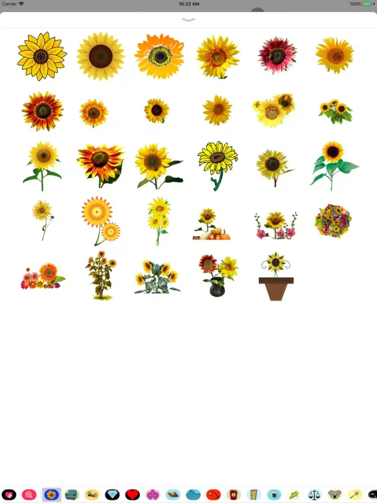 Sunflower Stickers iPad 应用截图