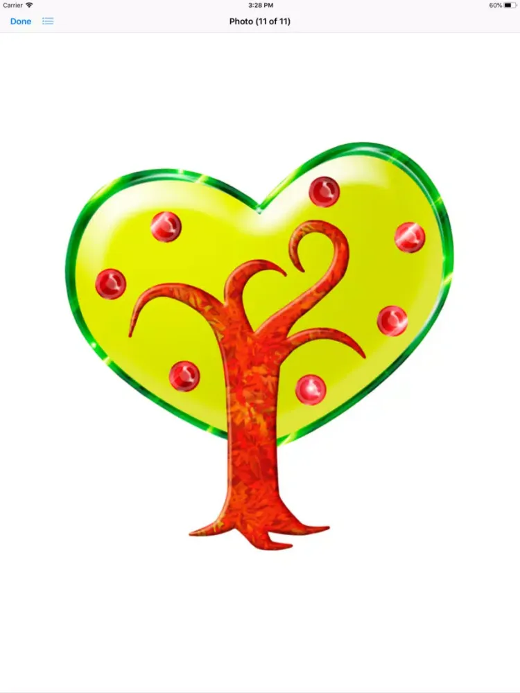 Tangkapan layar Tree Hearts Sticker Pack iPad 