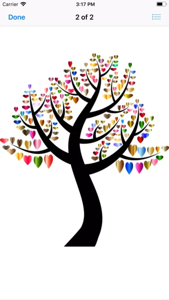 Tangkapan layar Tree Hearts Sticker Pack