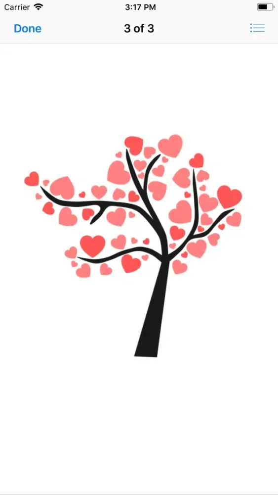 Tangkapan layar Tree Hearts Sticker Pack