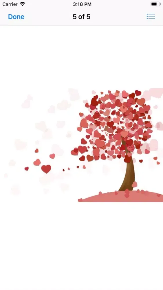 Tangkapan layar Tree Hearts Sticker Pack